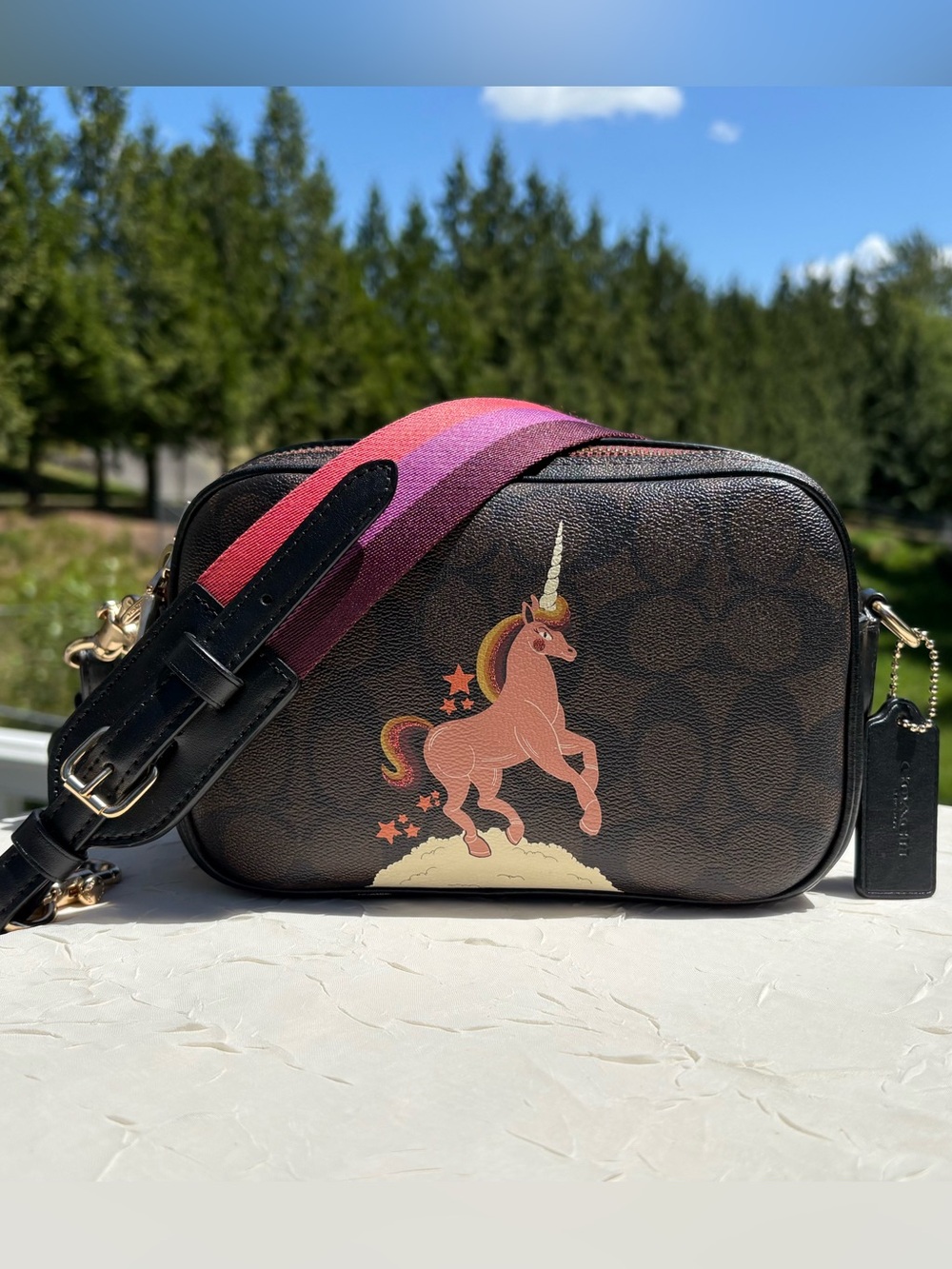 COACH Jes Crossbody 20 In Signature Canvas With Unicorn C1303